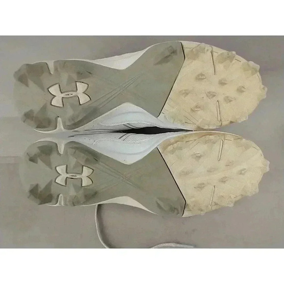 Under Armour Women's 10 Softball Shoe Cleats UA Glyde MT Charged White - Picture 11 of 11